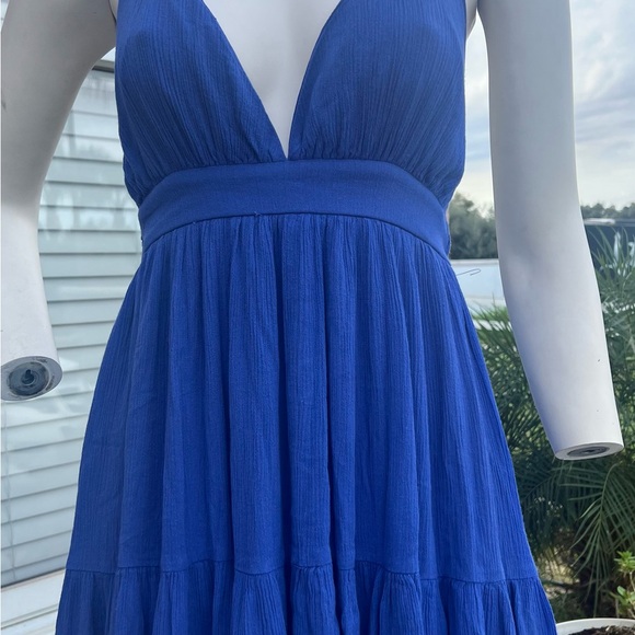 Lovely Day Cobalt Blue Halter Dress - Picture 4 of 5